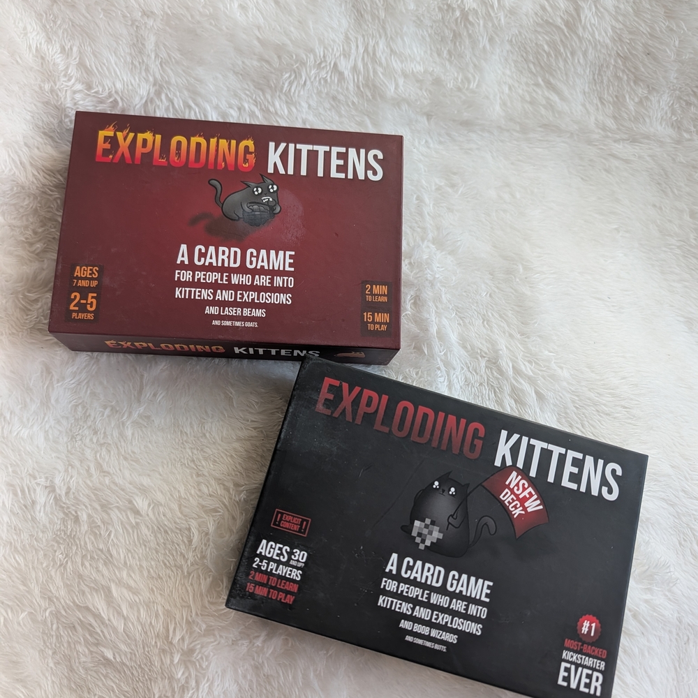 Exploding Kittens Card Game - Red and Black